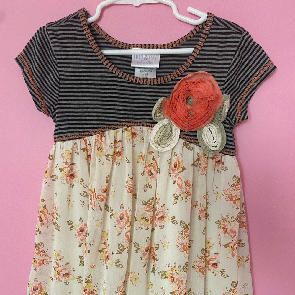 Iris & Ivy + girls dress/ shirt + size 4